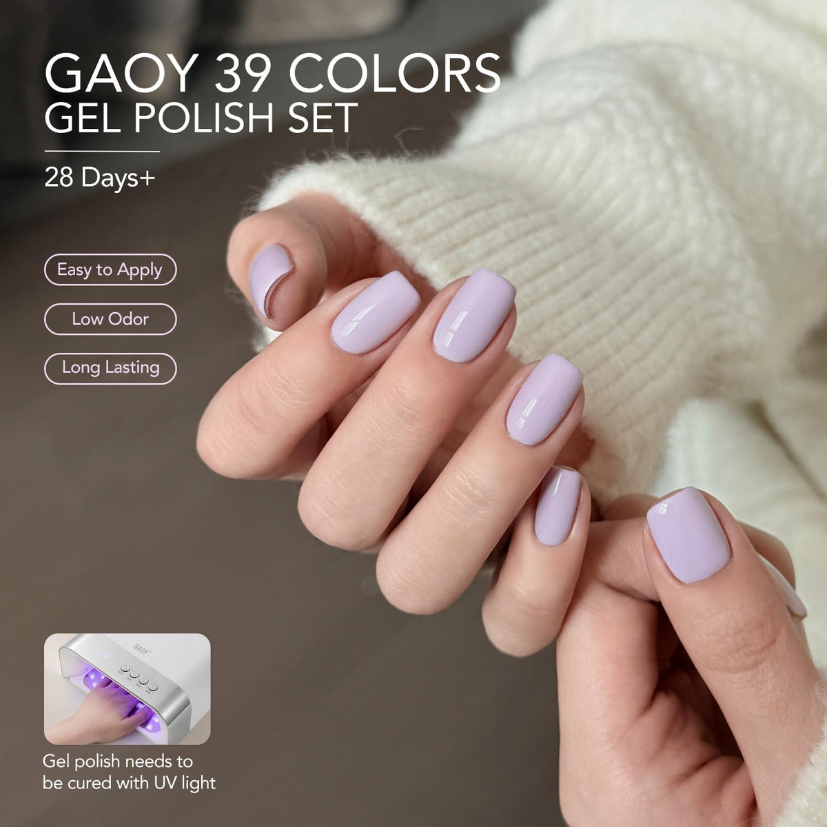 GAOY glossy and matte top coats detail with finish contrast benefits