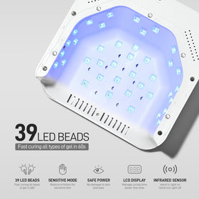 GAOY lamp curing a manicure with hand inside to demonstrate automatic sensor benefit