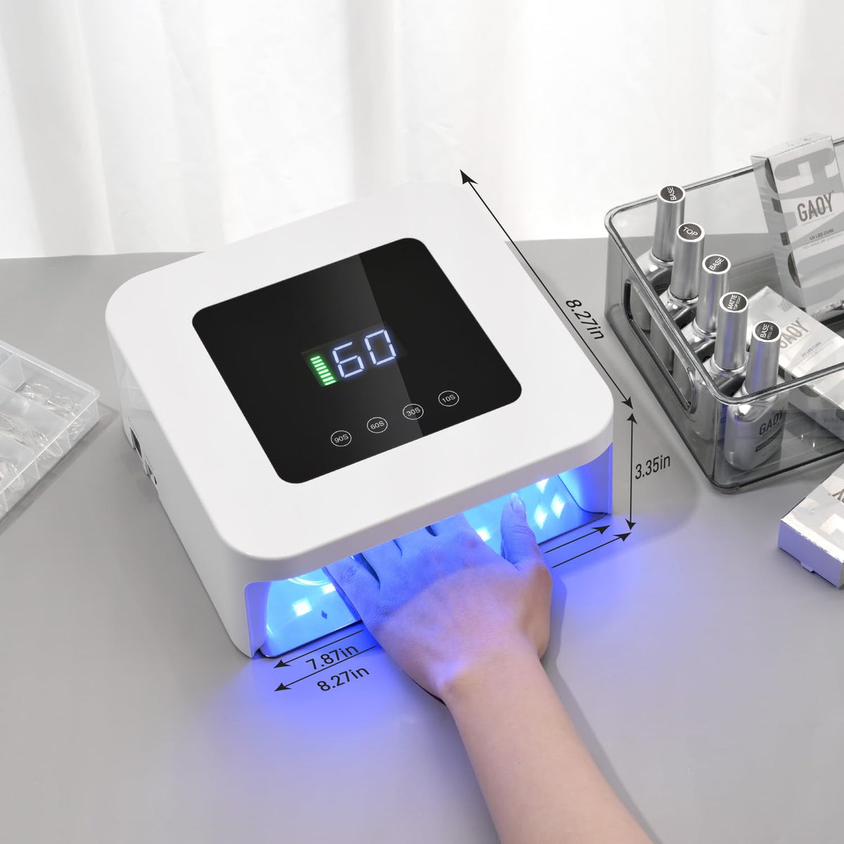 GAOY placed in a travel bag to show portability and on-the-go professional use