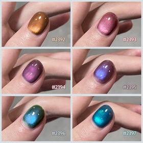 GAOY lifestyle manicure setting on table, finished nails showcasing salon-quality shine