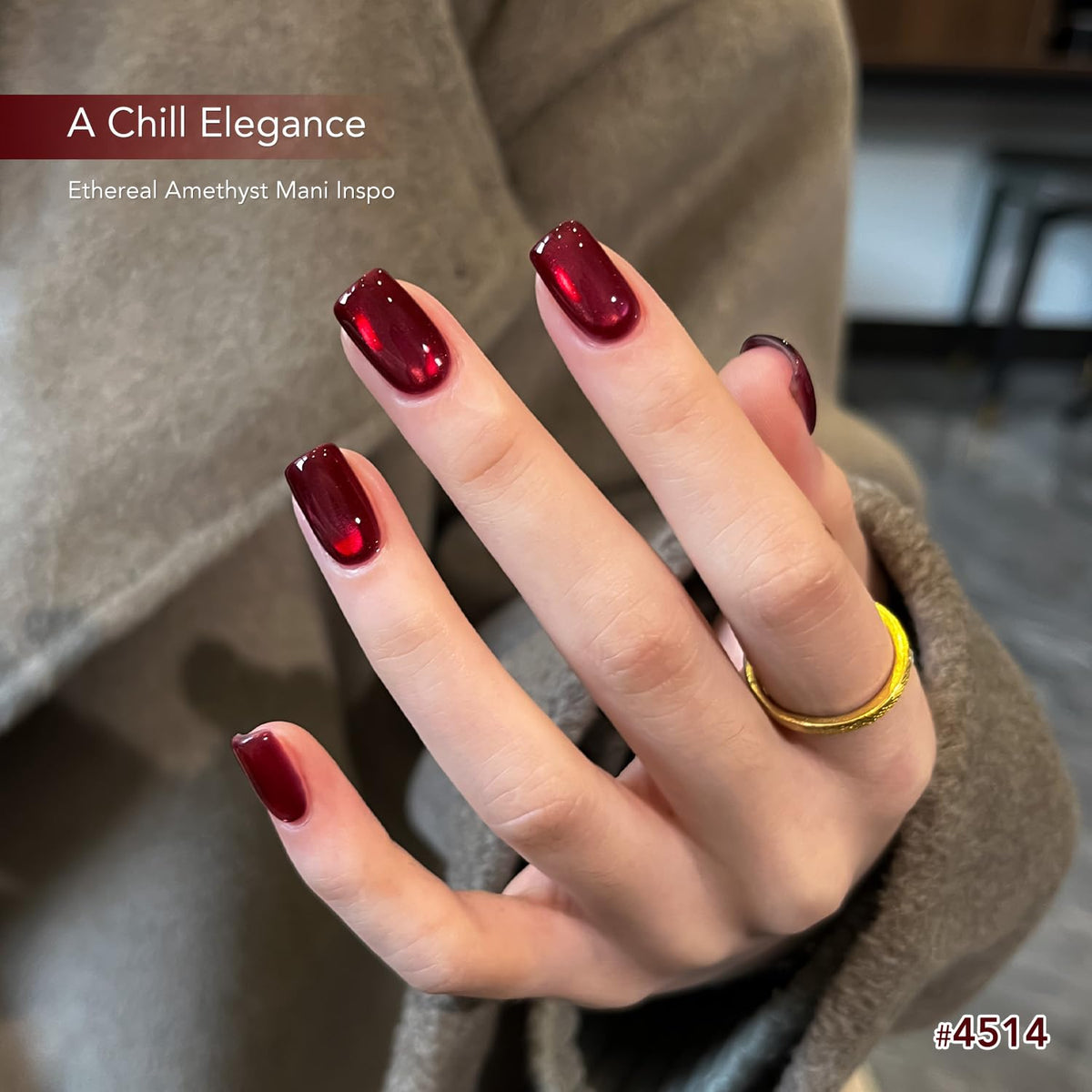 GAOY magnet held above nail demonstrating cat-eye effect for professional-looking results