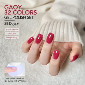 GAOY manicure in use with hand holding lamp demonstrating at-home salon-quality results