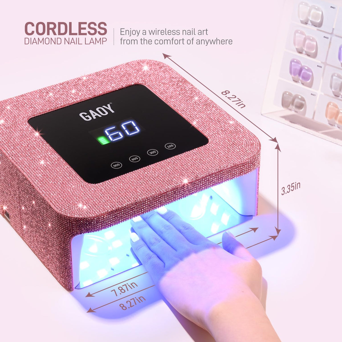 GAOY lamp in party lifestyle setting showing cordless use and social-ready style