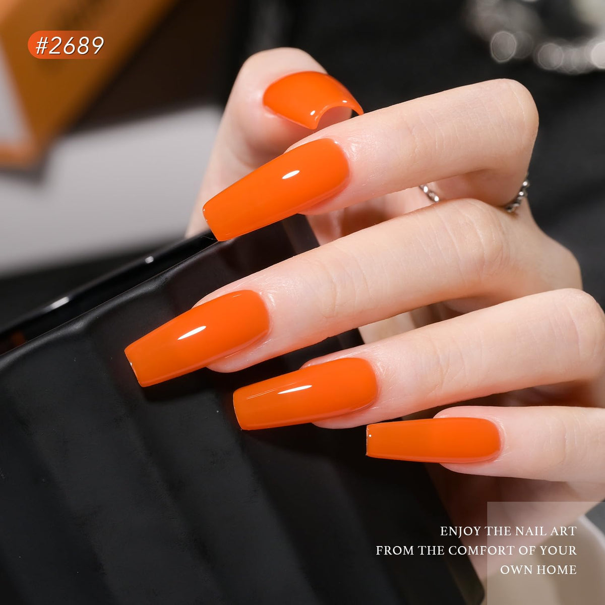 GAOY applying gel polish with brush demonstrating easy at-home use