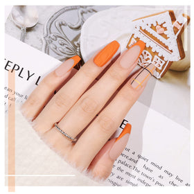 GAOY polish applied during at-home manicure demonstrating smooth glossy finish
