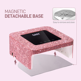 GAOY size comparison with manicure tools showing portable scale and travel ease
