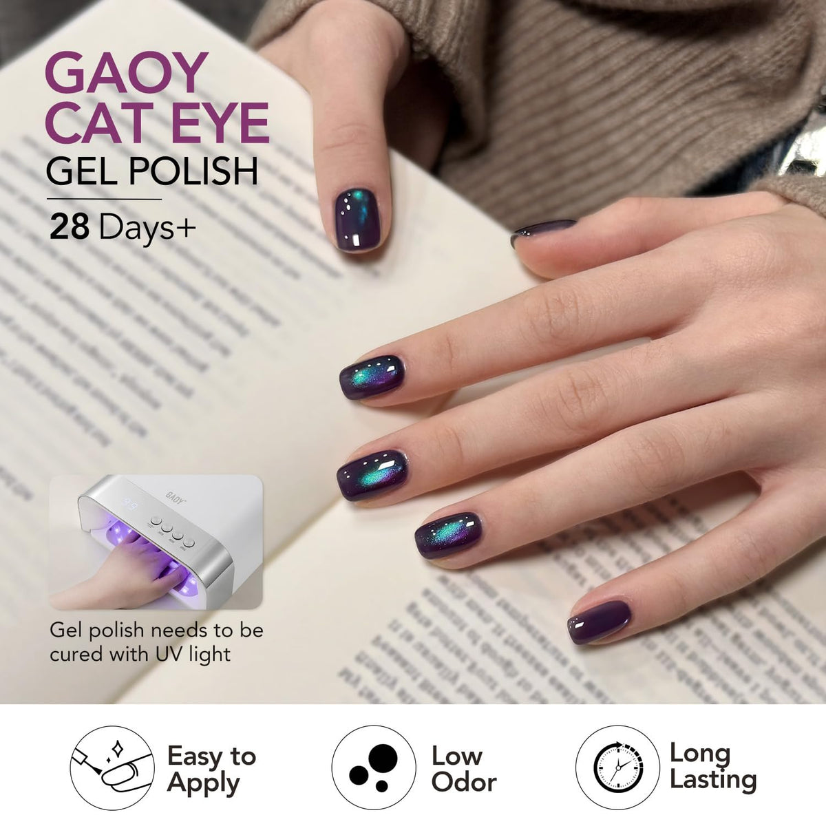 GAOY bottle beside ruler showing 6.5ml volume for travel-friendly, manageable size