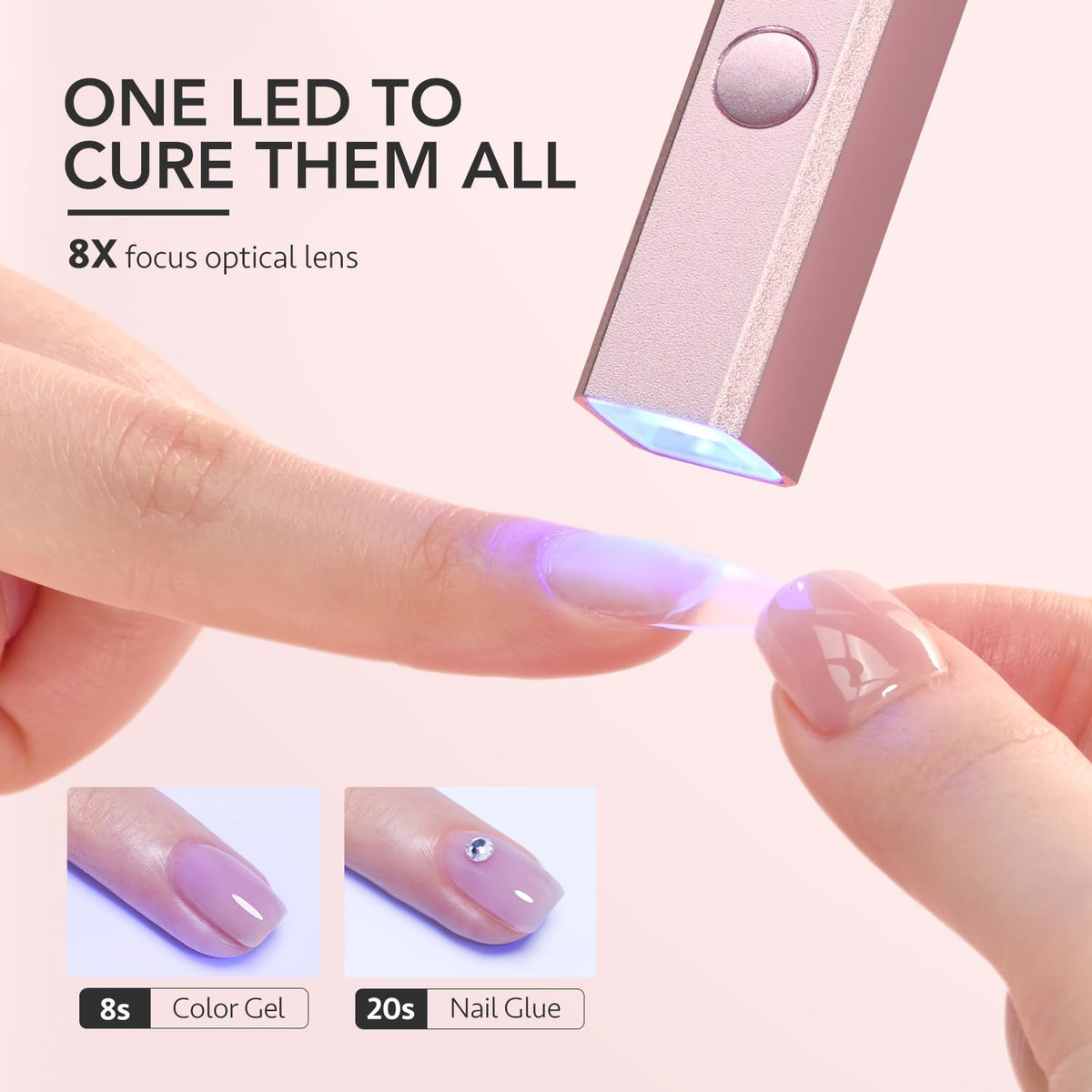 GAOY lamp next to hand for size scale showing compact dimensions benefit travel-friendly kit