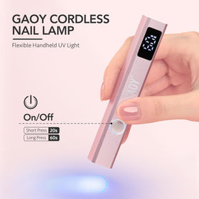 GAOY lamp with stand attached side angle showing stability for precise cures benefit steadiness