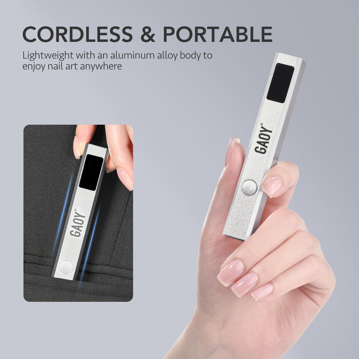 GAOY texture and material detail highlighting durable finish and easy cleaning