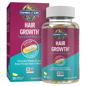 Garden of Life bottle front packaging showing product benefits and brand