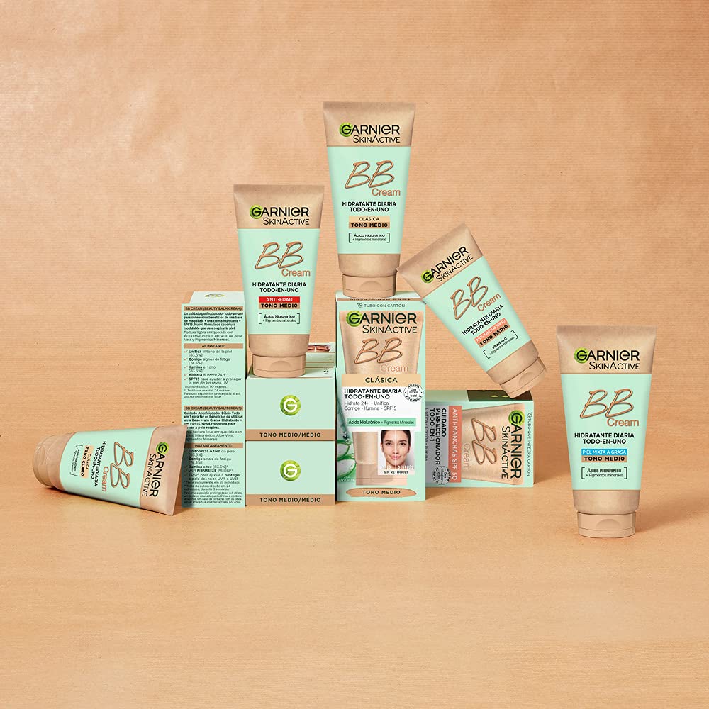 Garnier 50 ml tube next to ruler showing compact travel size