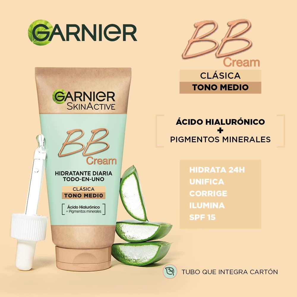 Garnier tube with cap open revealing dispenser for easy use