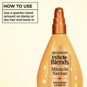 Garnier before and after image showing improved manageability and reduced frizz