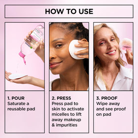 Garnier removing eye makeup gently to show suitability for delicate areas