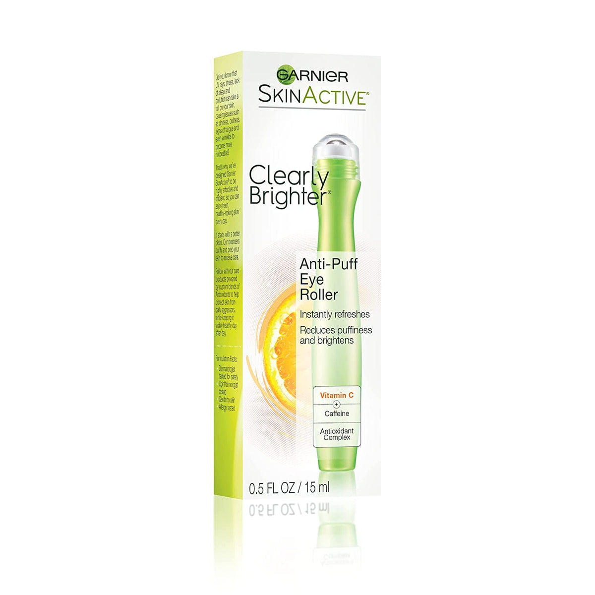 Garnier roller inside pouch ready for travel and quick touchups