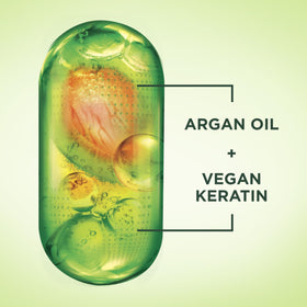 Garnier Fructis argan oil visual highlighting ingredient for shine