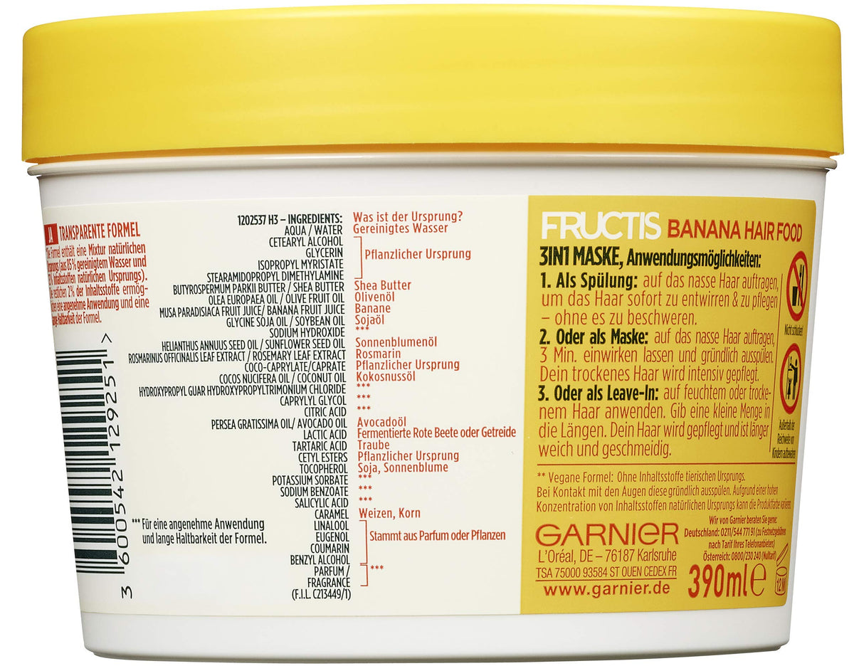 Garnier Fructis creamy banana-textured formula close-up displaying smooth consistency for easy absorption