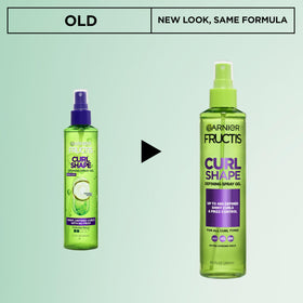 Garnier Fructis close-up of spray texture illustrating even application benefit