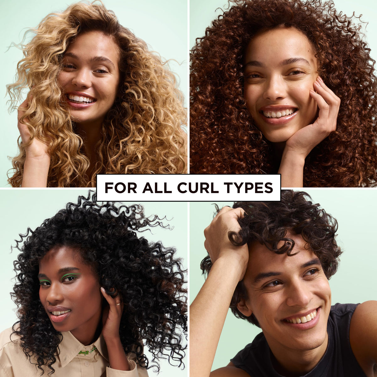 Garnier Fructis being used while diffusing to show enhanced curl formation