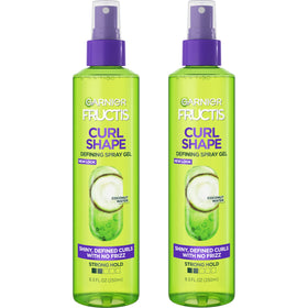 Garnier Fructis front packaging showing 17 oz twin pack and styling benefits