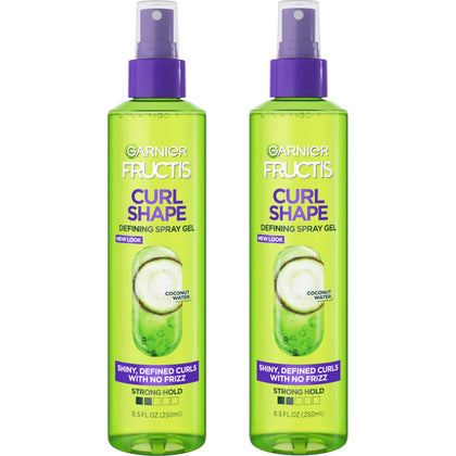 Garnier Fructis front packaging showing 17 oz twin pack and styling benefits