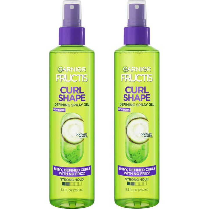 Garnier Fructis front packaging showing 17 oz twin pack and styling benefits