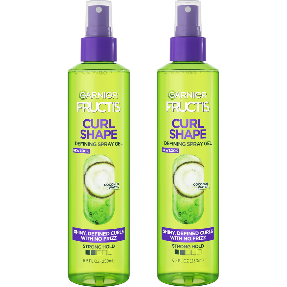 Garnier Fructis front packaging showing 17 oz twin pack and styling benefits