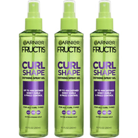 Garnier Fructis front packaging showing product benefits and 3-count value