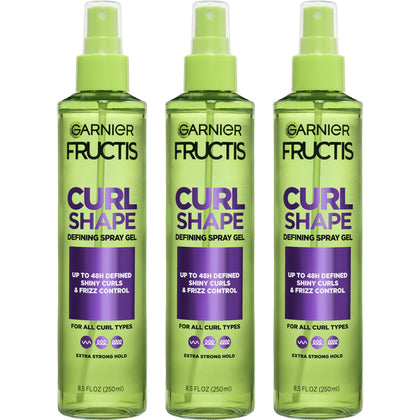 Garnier Fructis front packaging showing product benefits and 3-count value