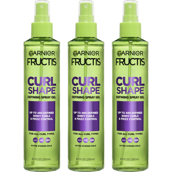 Garnier Fructis front packaging showing product benefits and 3-count value