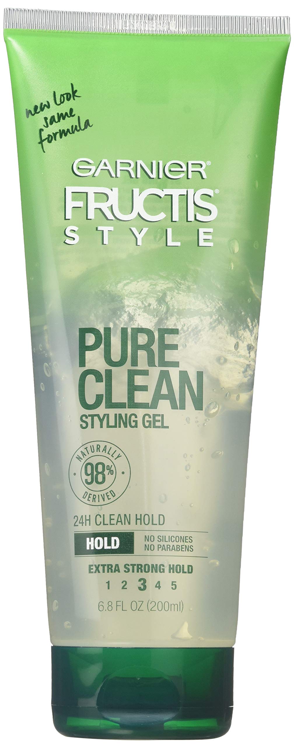 Garnier Fructis front packaging showing jar and label with strong-hold benefit