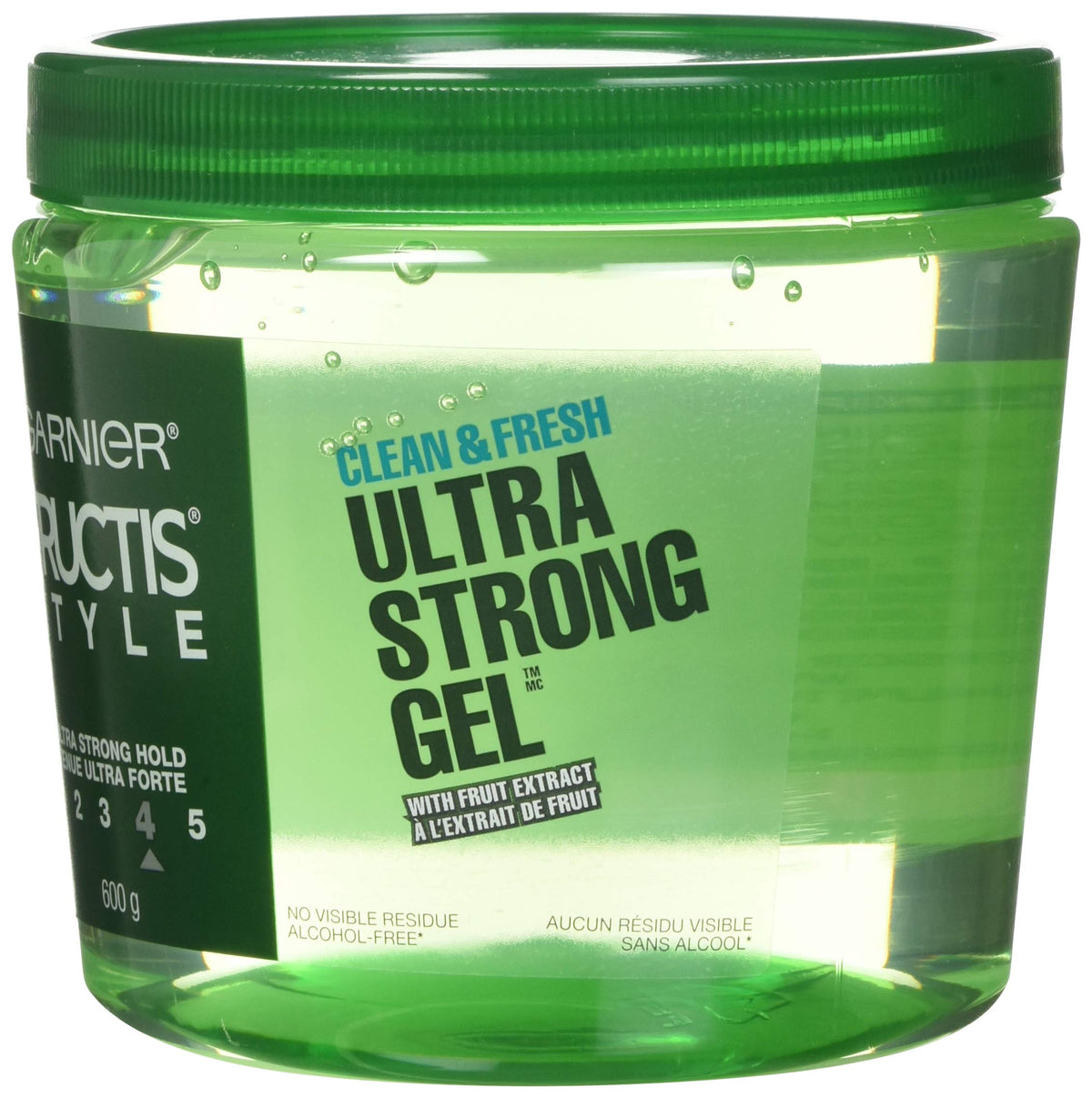 Garnier Fructis gel texture closeup illustrating clear nonsticky finish