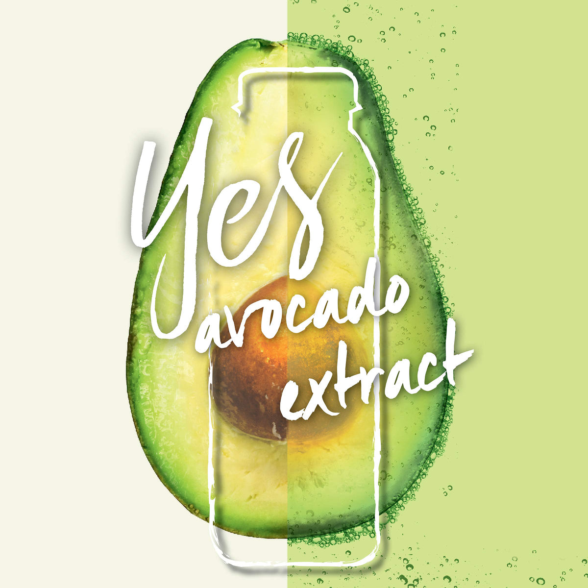 Garnier Fructis before and after image demonstrating frizz control