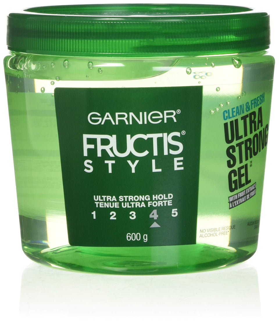 Garnier Fructis jar front showing label and 21.2 oz size benefit
