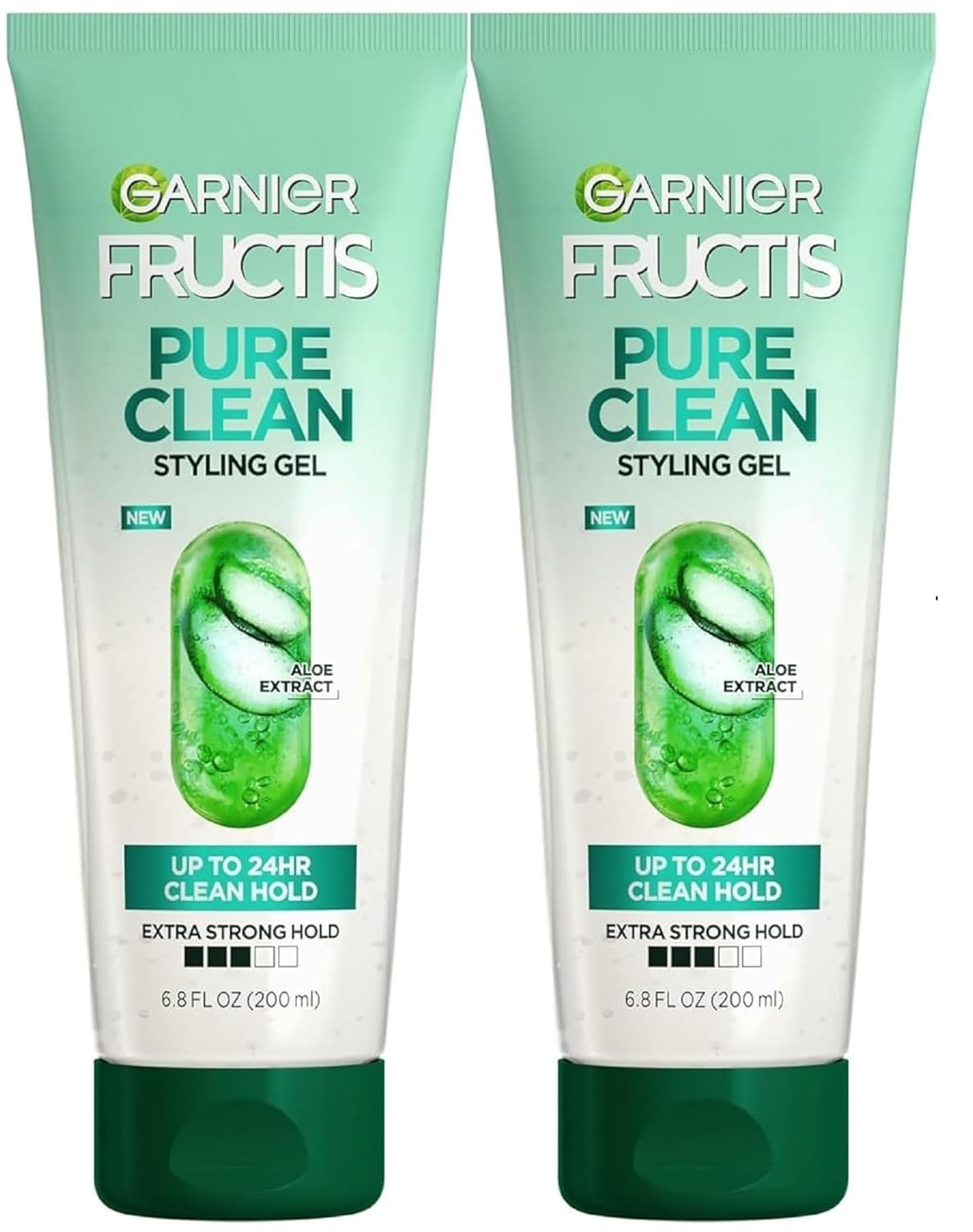 Garnier Fructis front packaging showing clean-hold styling gel benefit