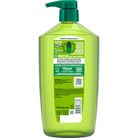 Garnier Fructis recycled plastic symbol on bottle highlighting greener beauty