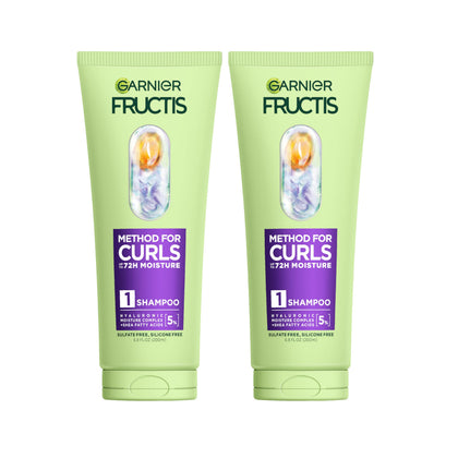 Garnier front packaging showing size and curl branding for easy selection