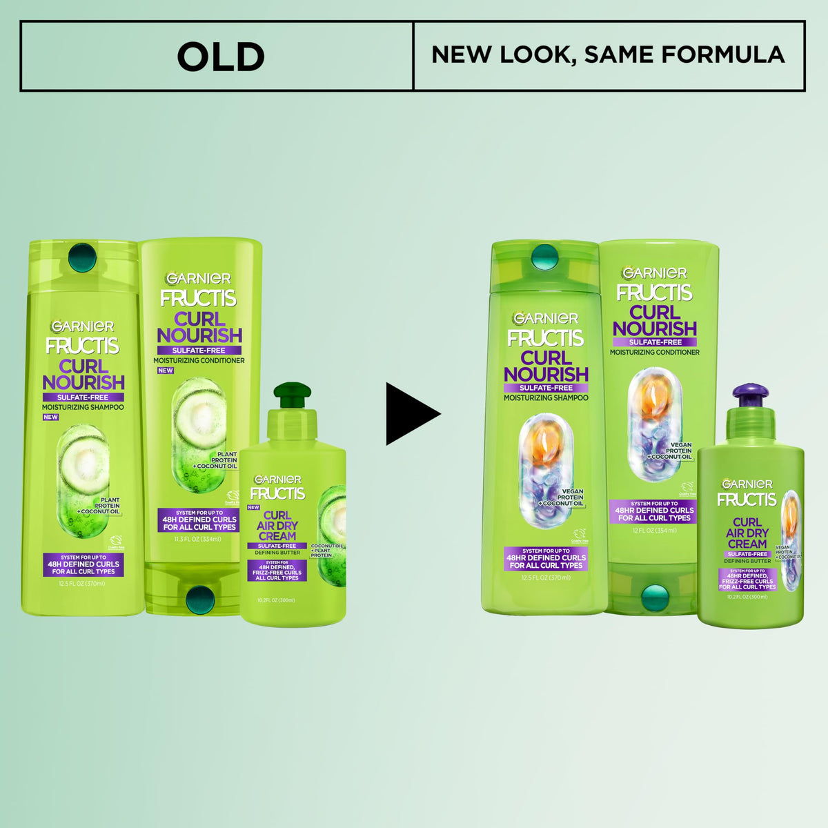 Garnier Fructis shampoo pour close-up demonstrating gentle lathering