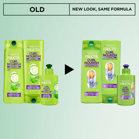 Garnier Fructis shampoo pour close-up demonstrating gentle lathering