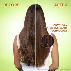 Garnier Fructis shampoo pump close-up showing easy dispensing and moisture