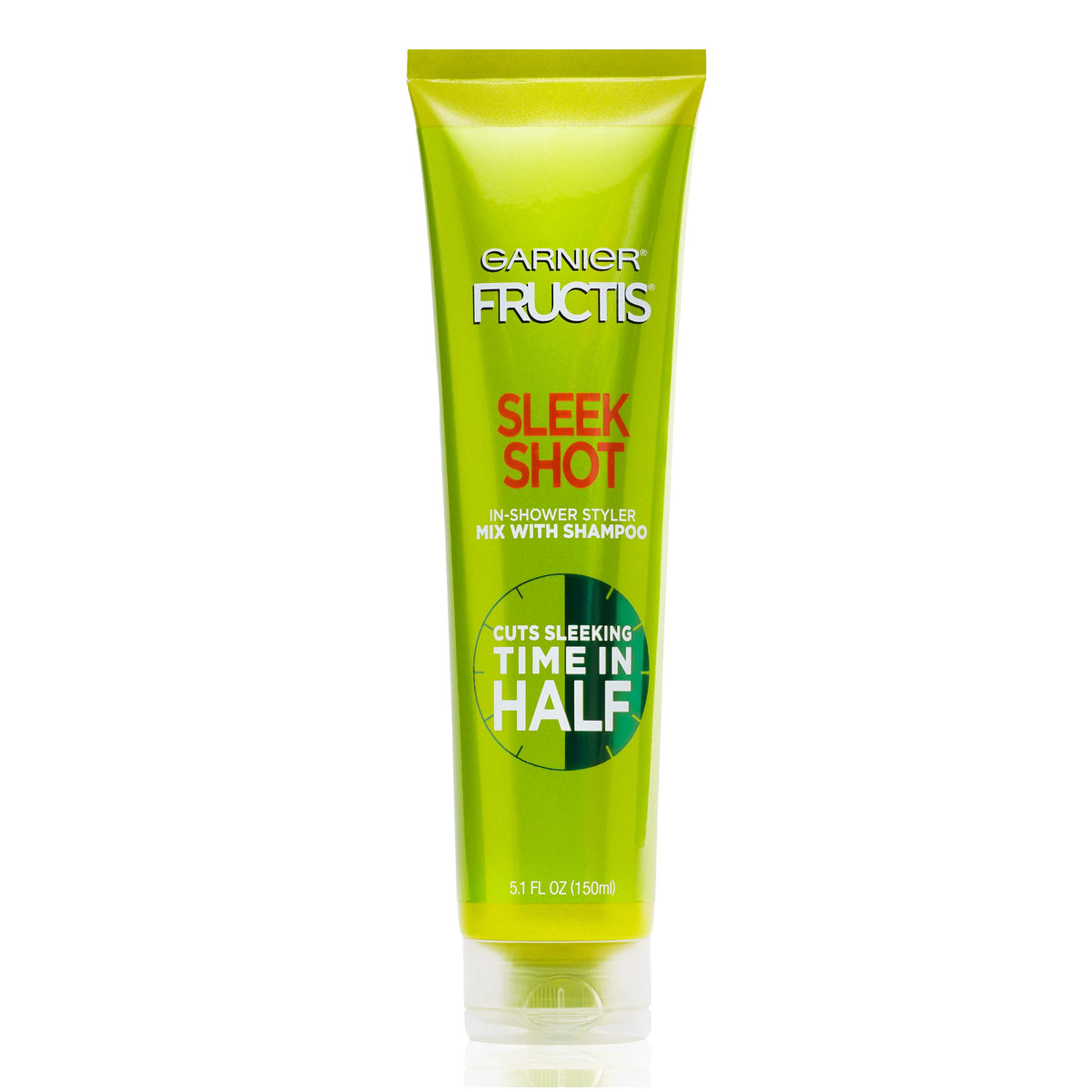 Garnier front packaging showing Sleek Shot bottle and brand credibility