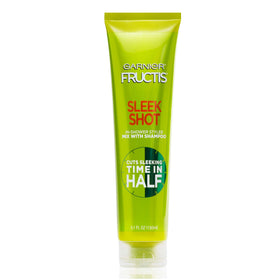 Garnier front packaging showing Sleek Shot bottle and brand credibility