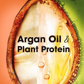 Garnier ingredients label close view highlighting argan oil benefit