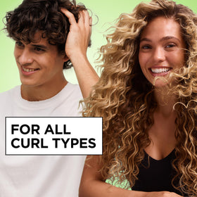 Garnier Fructis styled curls outdoors showcasing frizz control and shine