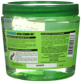 Garnier Fructis on styled hair demonstrating strong hold all day