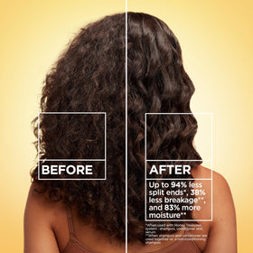 Garnier back label close-up highlighting ingredients and claims