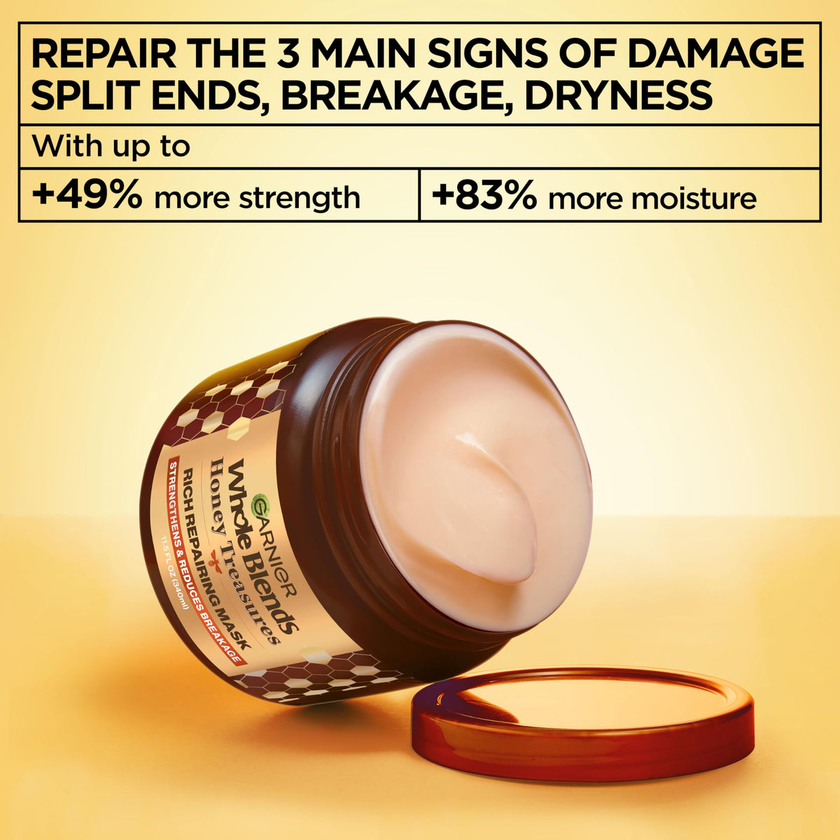 Garnier honey close-up ingredient highlighting natural moisture benefit