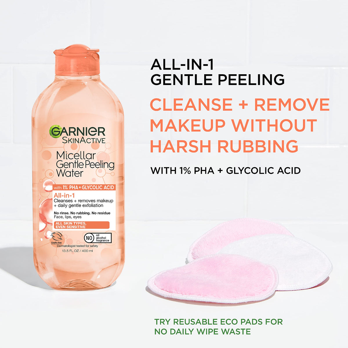 Garnier label ingredients detail showing PHA and glycolic information