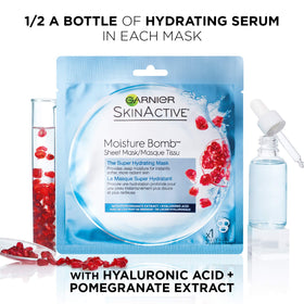 Garnier close-up of serum texture highlighting hydrating, lightweight feel